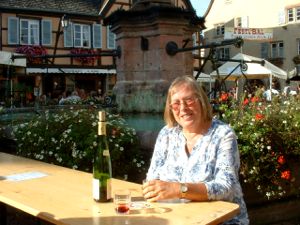 Sue on the Pinot Noir