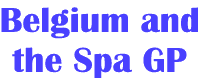Belgium and the Spa GP